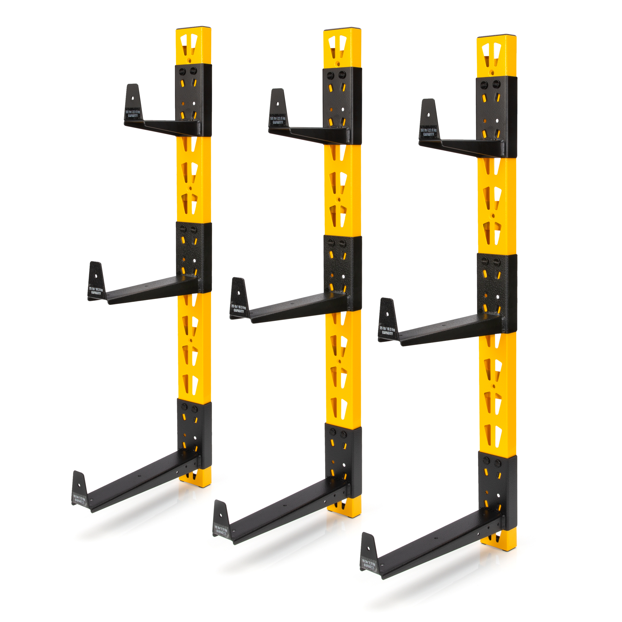 DeWalt Wall-Mounted Cantilever Rack — 3-Piece, Steel, 36in. Rails, Model# DXSTACLR